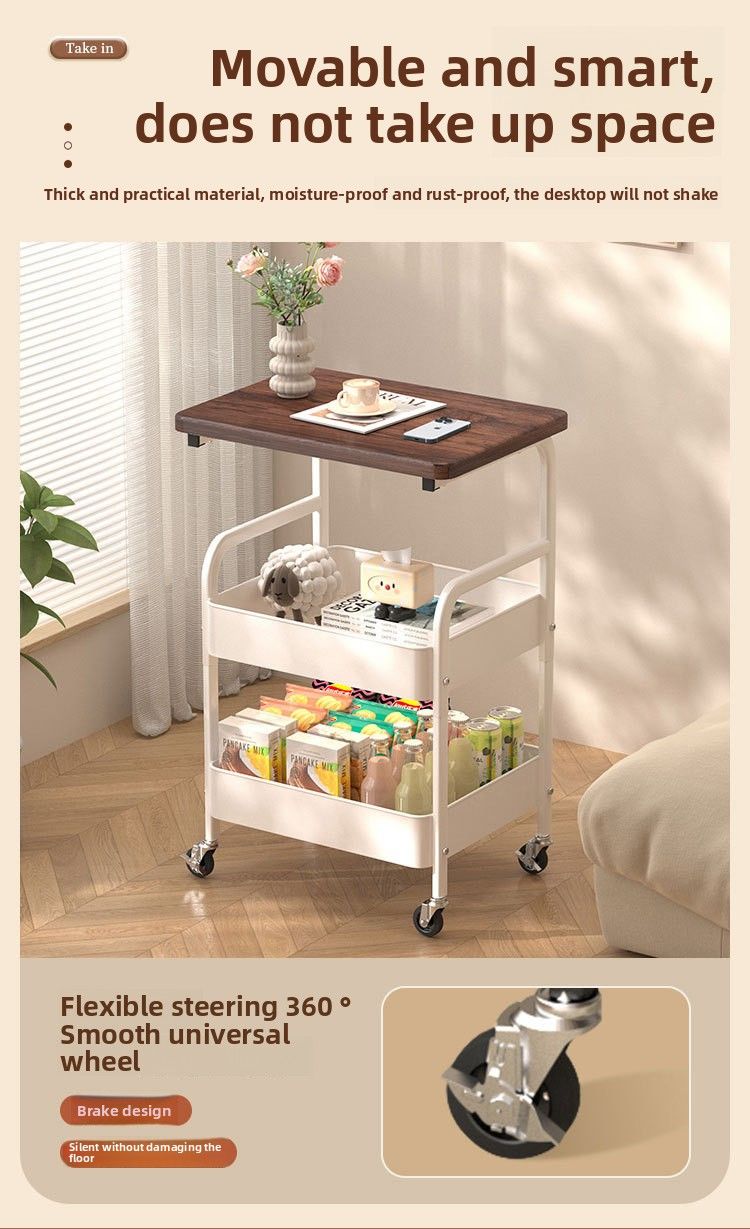 Chariot de style vintage, support à collations, meuble à café mobile pour salon, canapé, petite table de rangement_voghion.com
