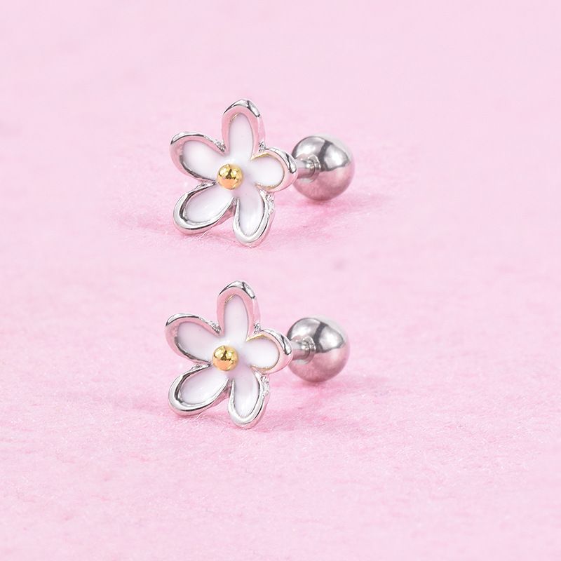 Edelstahl Ohrringe Schmuck Neue Blume Zirkon Stud Ohrringe Kleine Earbone Stud Ohrringe_voghion.com