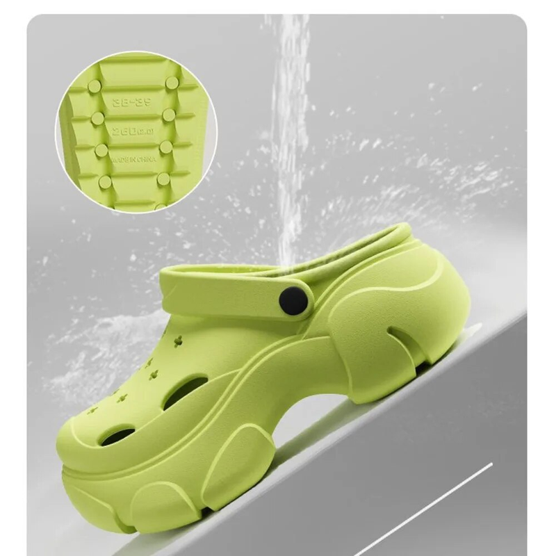 Schonglach Summer, EVA Nei Heemdekoratioun mat héijen Heels E Gefill vu Steppen Kot, Anti-Rutsch, an d'Droen vu Sandalen op der nti nd_voghion.com
