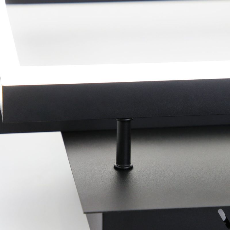 Glitzerlife Deckenlampe LED Deckenleuchte Schwarz - 50W Schlafzimmerlampe 61CM Wohnzimmerlampe Dimmbar Modernes Design Mit Fernbedienung Für Küche Büro Esszimmer_voghion.com