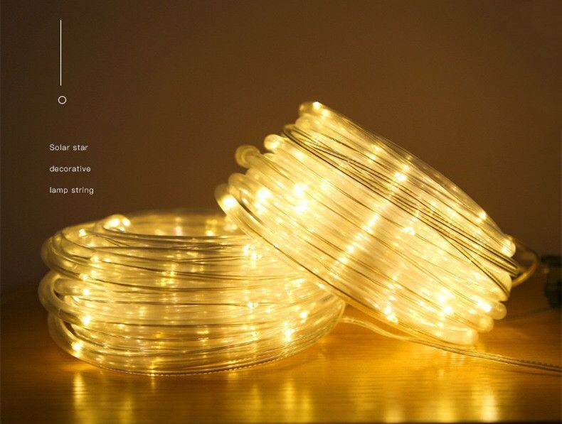 Tira de luces solares de 300 LED para exteriores, impermeable, decoración navideña para jardín, césped, árbol, patio, valla y camino._voghion.com