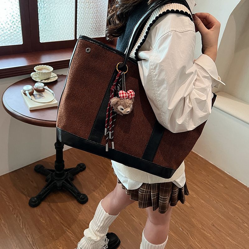 Borsa a tracolla da pendolare grande capacità semplice e portatile da donna autunno/inverno 2024_voghion.com