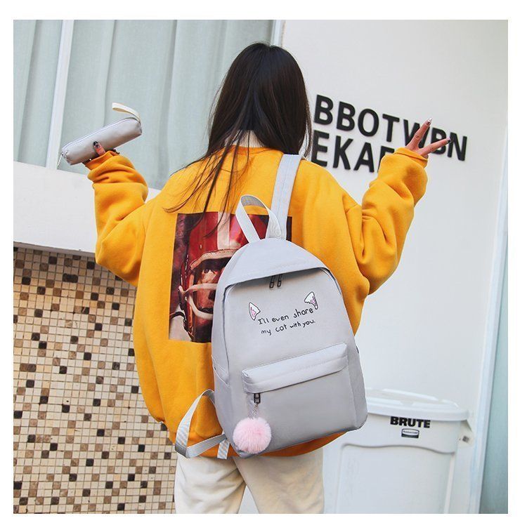 Elegante set di zaini Oxford per ragazze - Grazioso zaino scolastico con stampa animalier, grande capacità, resistente all'acqua e leggero (set da 4 pezzi)_voghion.com