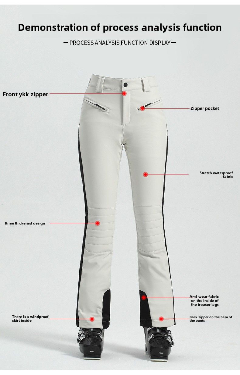 24 neue Ski Doppel Bord Winter Outdoor Warme Winddicht Wasserdicht Stretch Schnee Hosen Für Frauen_voghion.com