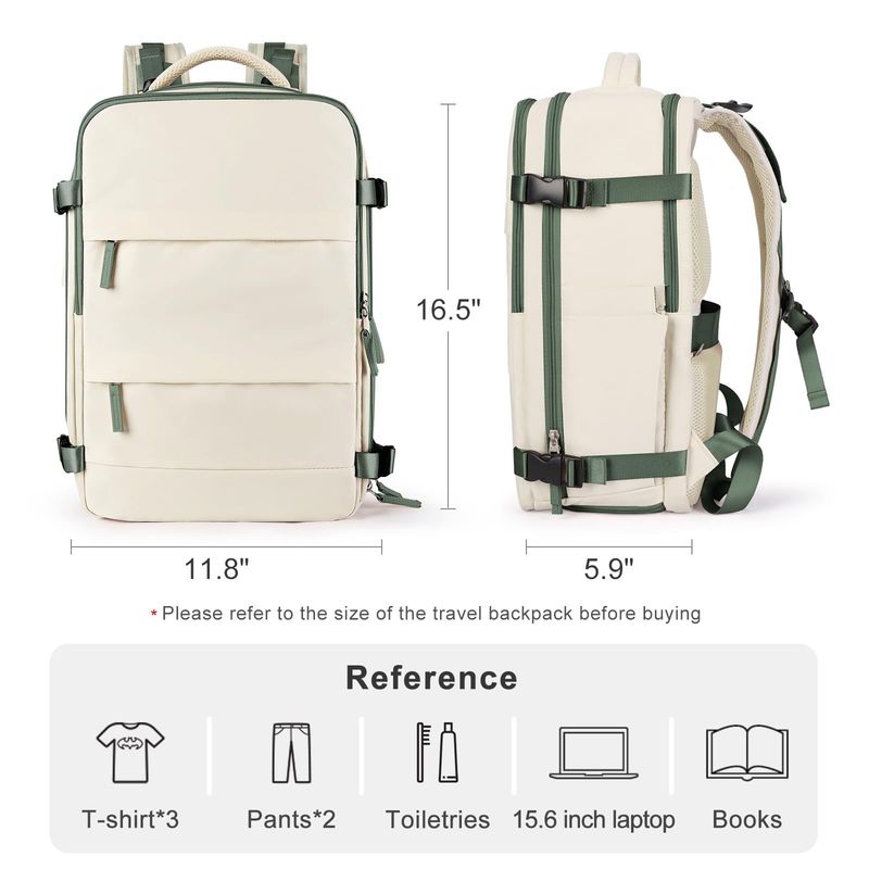 Reiserucksack für Damen, großes Fassungsvermögen, multifunktionales Gepäck, Freizeitrucksack, Reisetasche für Geschäftsreisen, Schultasche für Studenten_voghion.com