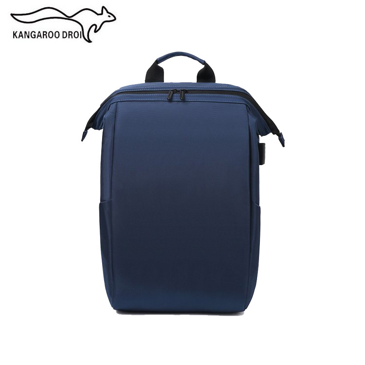 Pánský minimalistický personalizovaný velkokapacitní cestovní batoh z tkaniny proti stříkající vodě s USB_voghion.com