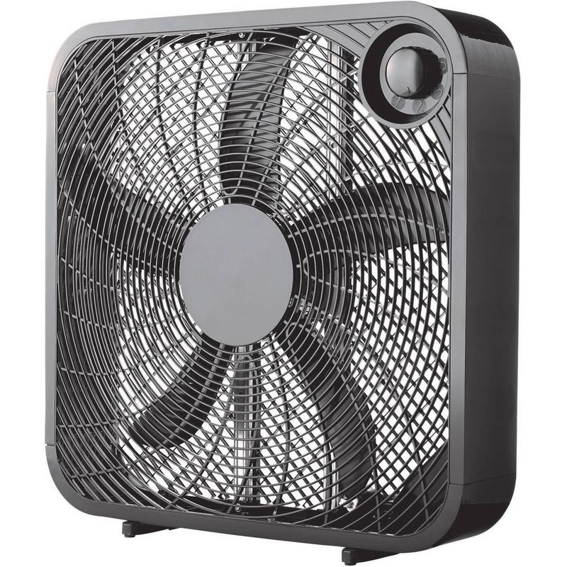 20 Inch 3-Speed Portable Box Fan, FB50-16HB, New, Black_voghion.com