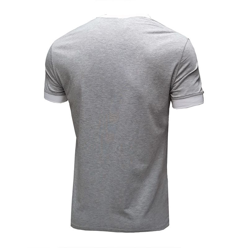Unbeatable Quality 2025 Summer Clothing Short Sleeved Large Men's Henry T-shirt Top_voghion.com