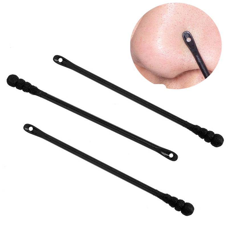 50 Stück Einweg-Wattestäbchen, einzeln verpackt, Ohrenreiniger, zum Auspressen von Mitessern, Akne-Reinigung, Ohrenschmalz, Ohrenschmalz_voghion.com