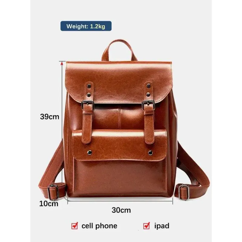 Designer-Taschen 2025 England Echtes Leder Frauen Rucksack Große Kapazität Für 14 Zoll Laptop Preppy Style Rucksack Tasche_voghion.com