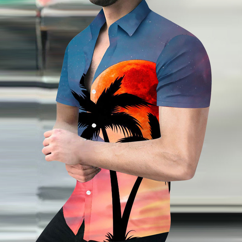 Poletna nova moška majica s kratkimi rokavi s 3D digitalnim tiskom in večjo velikostjo za prosti čas_voghion.com