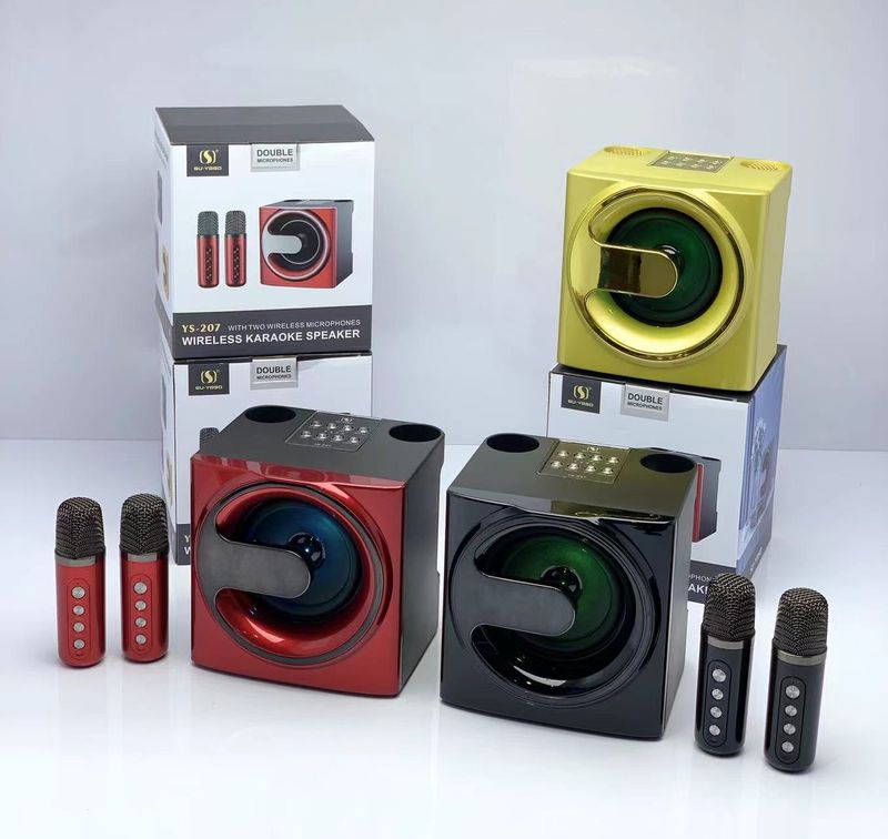 Integriertes Outdoor-Familientreffen-Set K-Song-Artefakt YS-207 drahtloses Mikrofon Bluetooth-Lautsprecher_voghion.com