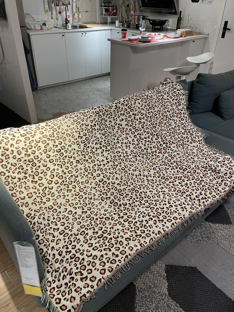 담요요담요담요 Coperta decorativa per divano, modello animale leopardo, strada americana, coperta_voghion.com