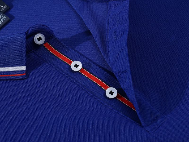 QFV507045555501<2 2024 New Cross-Border Solid Color Men's Polo Shirt Large Size Plain Stand Collar T-Shirt European And American Loose_voghion.com