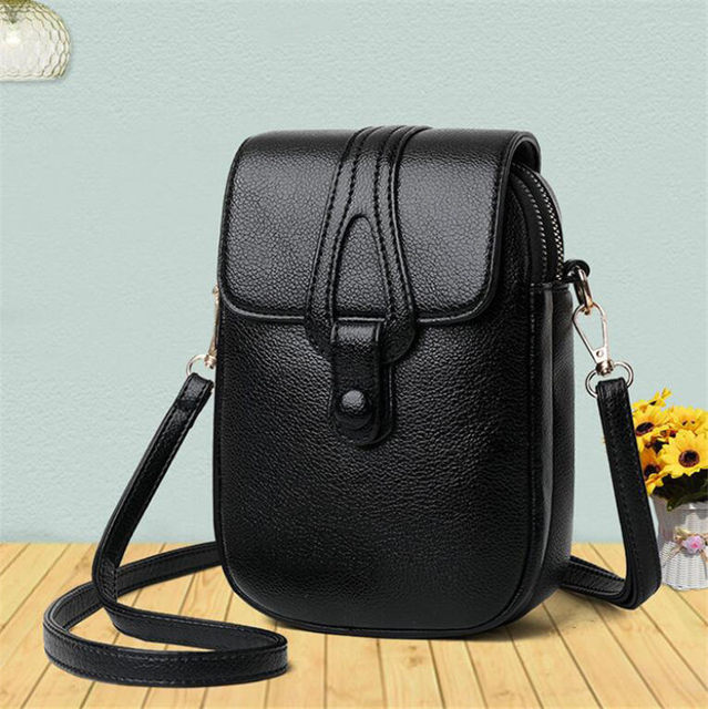 Vintage modes mazas plecu somas sievietēm Retro PU ādas Crossbody telefona maka kurjera soma rokassomiņai_voghion.com
