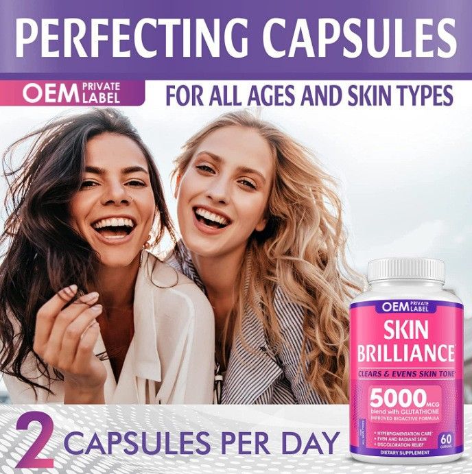 Glutathion Kapselen - 1,500mcg Glutathion Ergänzung - Hauttéin Enhancer - Ziel Donkel Flecken An Akne Marker - Mächteg Antioxidant - 60 Kapselen_voghion.com