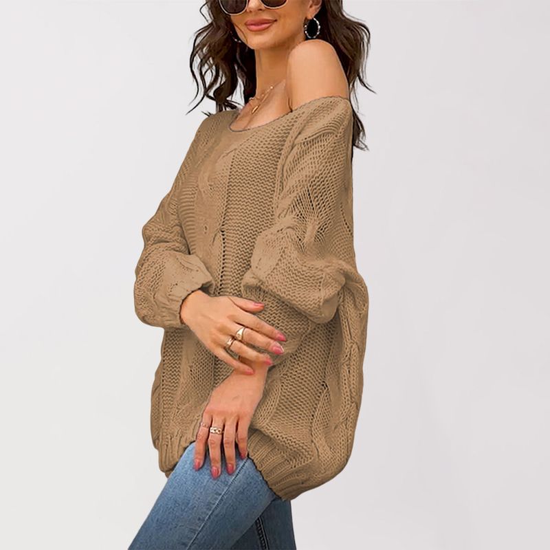 Lockerer Strickpullover mit V-Ausschnitt und Thousand Bird Grid-Muster, ärmellose Weste_voghion.com