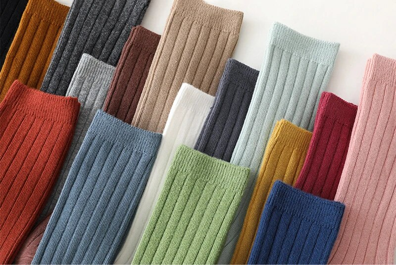 Spanska barn randiga pojkar och flickor bomullsstrumpor Andas Knähöga Baby Lång Skoluniformstrumpor 0-7 år_voghion.com