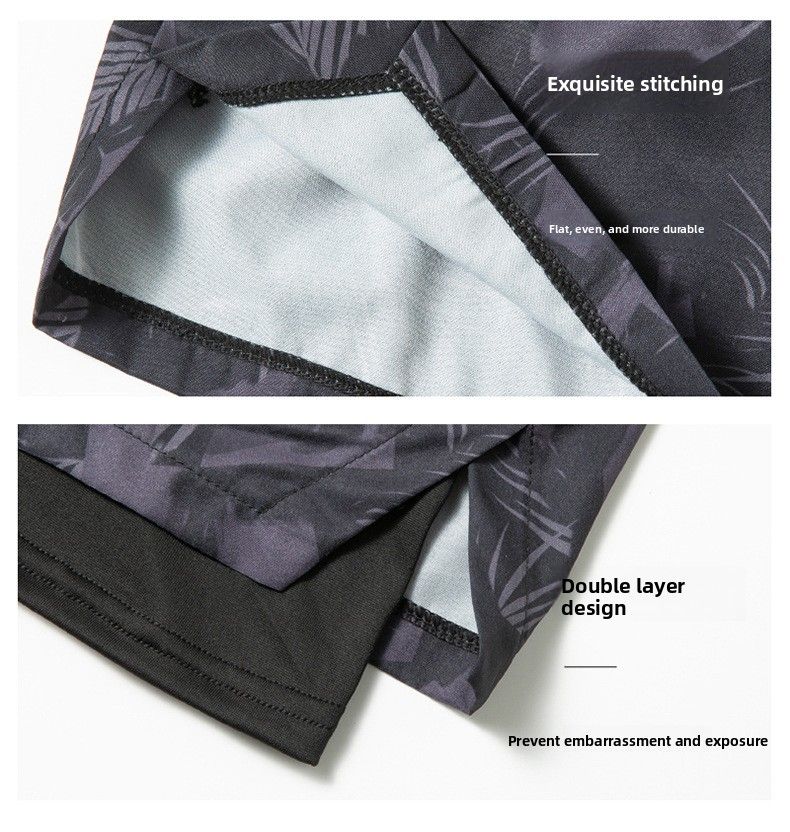 Badehose Herren Boxer Fünf-Punkt-Badeanzug-Set Anti-Peinlichkeit Neue professionelle Strand-Schwimmausrüstung für Erwachsene_voghion.com