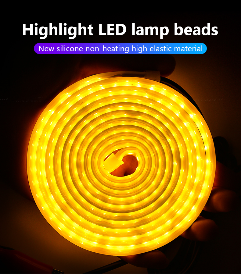 LED Auto Hood Atmosphär Liichtstreifen Waasserdicht Auto Exterieur Dekoratioun Beliichtung Dekorativ Scheinwerfer Ambient Luucht 12V Universal_voghion.com