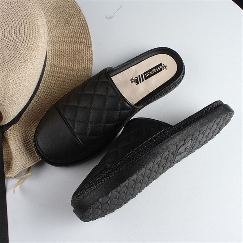 Damskie buty w nowym stylu online gwiazdy półpantofle domowe wypoczynek wodoodporne antypoślizgowe płaskie sandały_voghion.com
