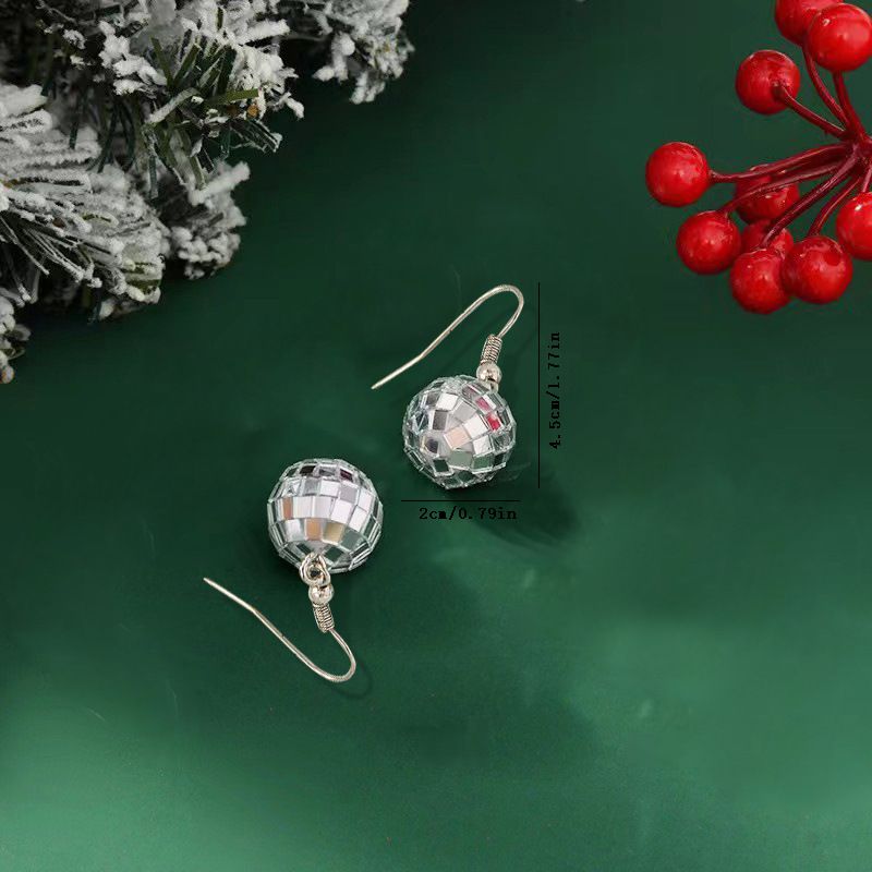 1 Paar Laser-Kugel-Ohrringe aus Acrylmaterial für exquisite Bankette, Partys und Festivals_voghion.com