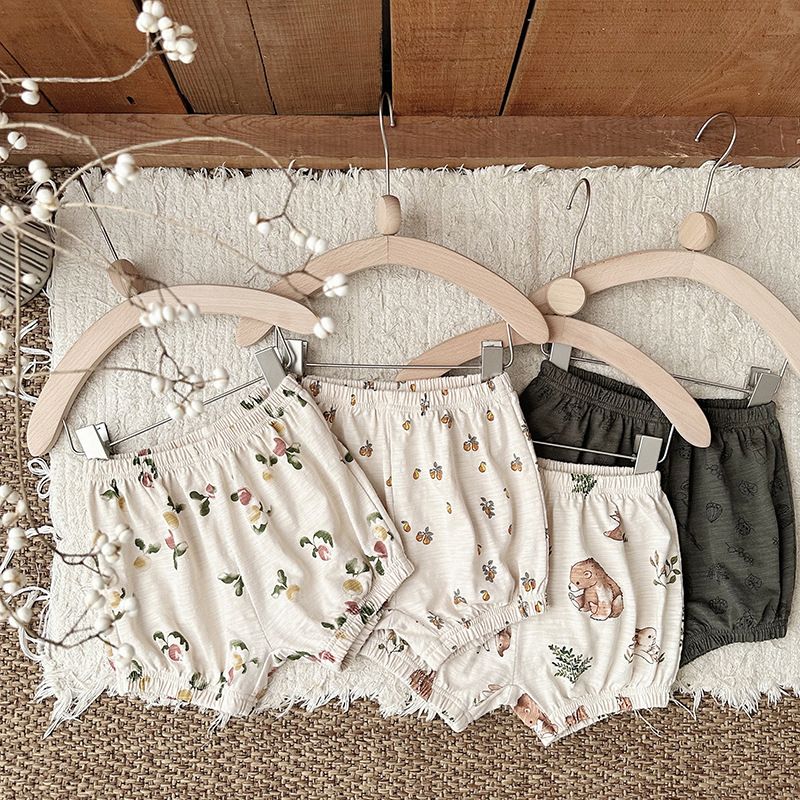 Ins Nordic Style Children's Suit Summer Cotton Children's Sleeveless Vest Fruit Floral Suit Baby Two Piece Suit_voghion.com