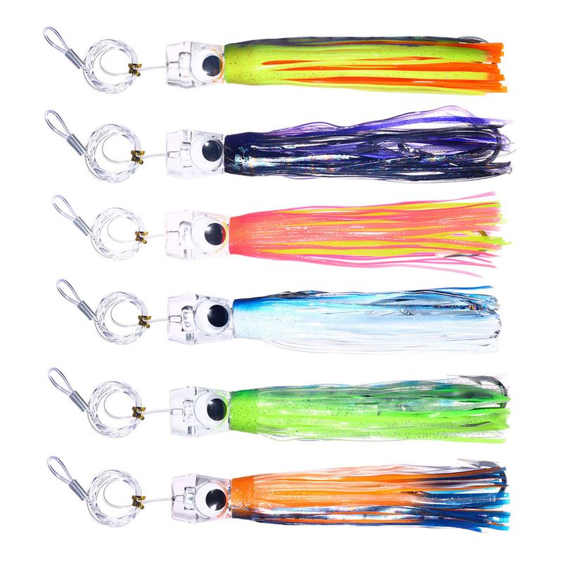 Trolling Soft 6 Colors 9inch Acrylic Octopus Bionic Boat Sea Fishing Lure Tuna Bait_voghion.com