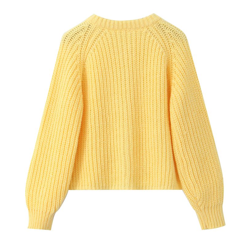 Damenbekleidung Strickjacke lockerer Pullover Damen Strickpullover beliebte 8 Farben_voghion.com