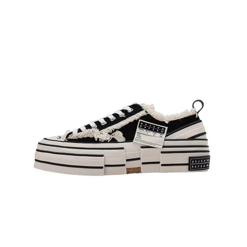 Style Wu Jianhao Beggar Canvas Half Men's Women's Shoes Frayed Edge Trendy Thick Sole Height Increasing Casual Snea_voghion.com