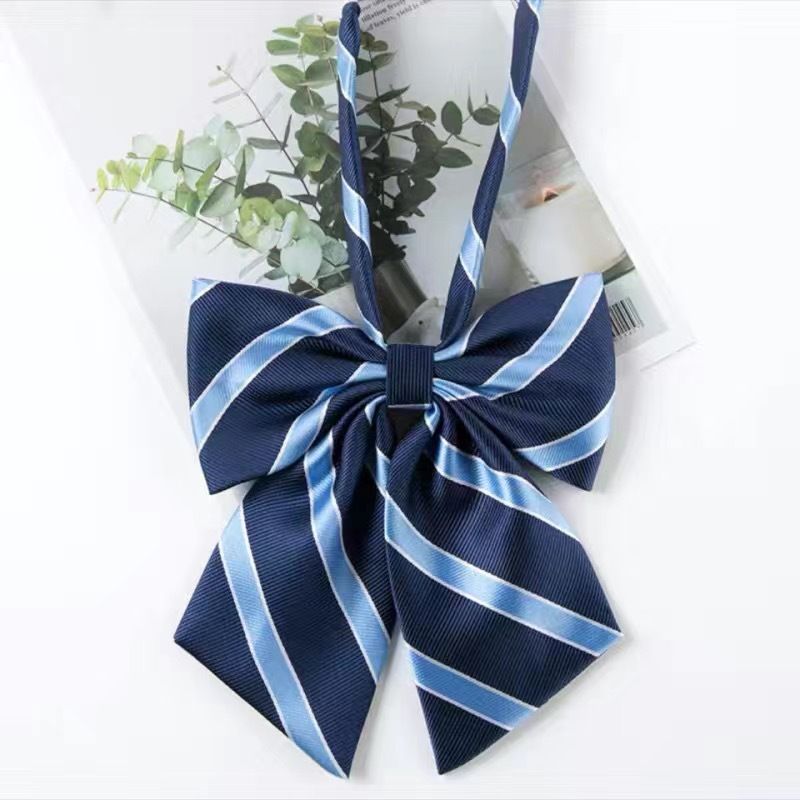 Uniforme unisex Xichen con papillon blu stile college JK/DK senza cravatta_voghion.com