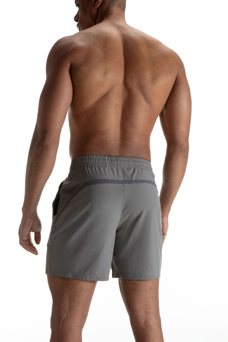Men's Quick-Dry Running Shorts - Lightweight & Breathable For Gym Jogging & Beach (Elastic Waist 5" Inseam Black/Blue)_voghion.com