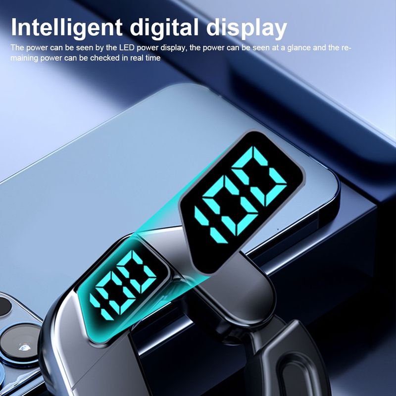 V19 Viseče športne Bluetooth slušalke z digitalnim prikazom kostne prevodnosti (zelene)_voghion.com