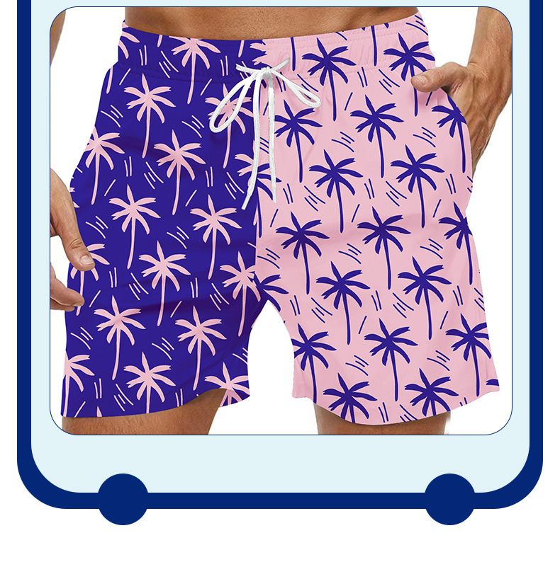 Summer Loose Sports Pants Breathable Men's Swimming Shorts Casual Triangle Mesh Quick Drying Beach Pants_voghion.com