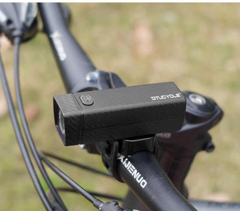 DTUCYCLE Torcia frontale per bicicletta, ricaricabile tramite USB, impermeabile, per guida notturna, luce potente_voghion.com