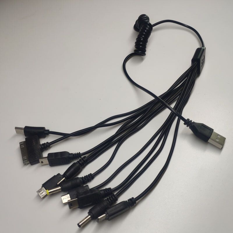 10 In 1 Ladefederkabel Multi USB Ladegerät für Handy PSP MP3 MP4_voghion.com