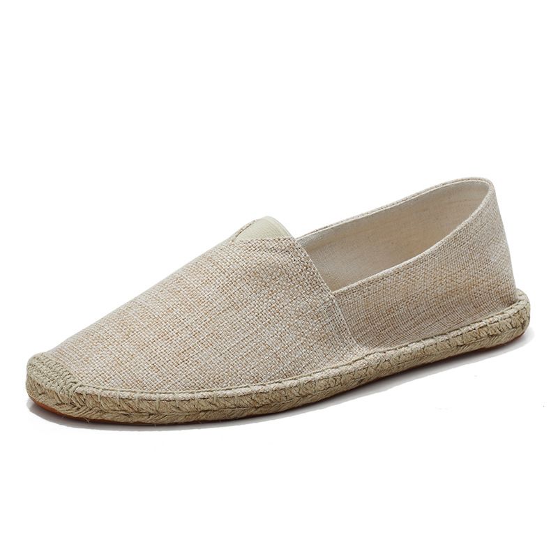 Zapatos de viaje al aire libre con suela de yute cosida a mano, zapatos de lona tejida con paja_voghion.com