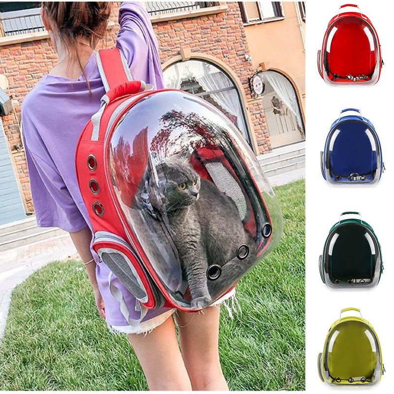 Cat & Dog Pet Carrier Backpack, Cat Bag, Portable Transparent Space Capsule Pet Bag For Going Out, Breathable Cat Backpack_voghion.com