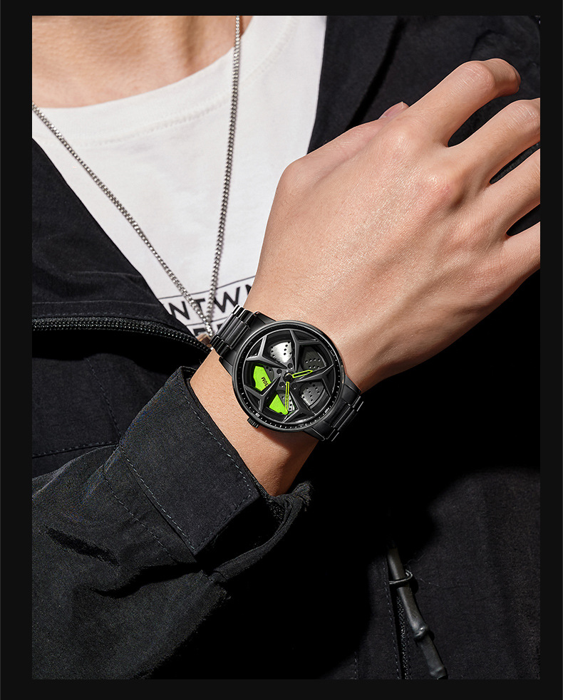 Stahlband rotierende Trend Mode wasserdicht Student cool Herrenuhr einfach_voghion.com