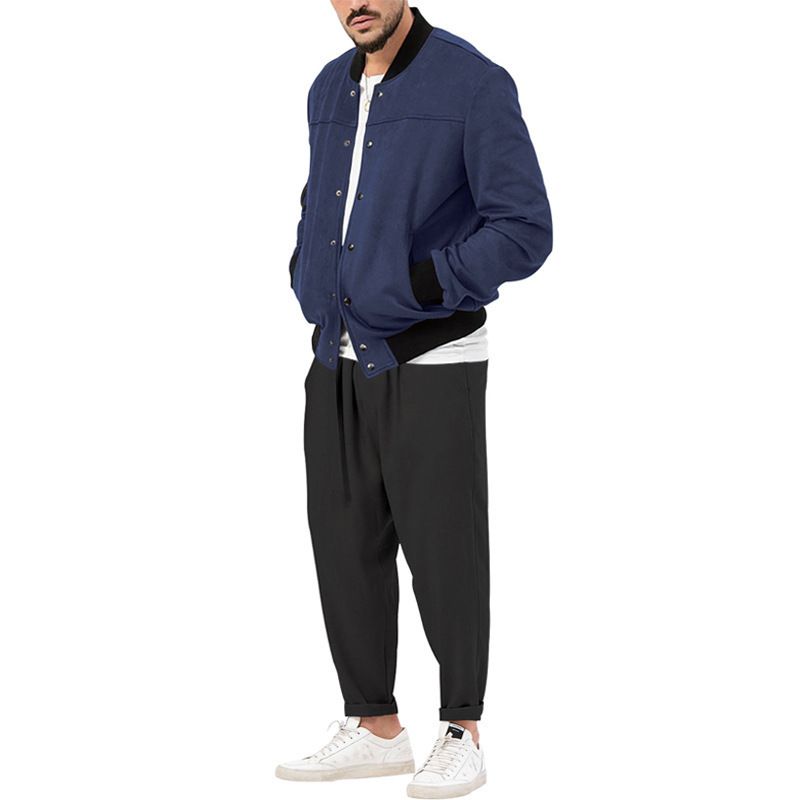 Ensemble 2 pièces décontracté pour hommes, ensemble veste et pantalon de qualité personnalisée, tendance, automne-hiver, 2024_voghion.com