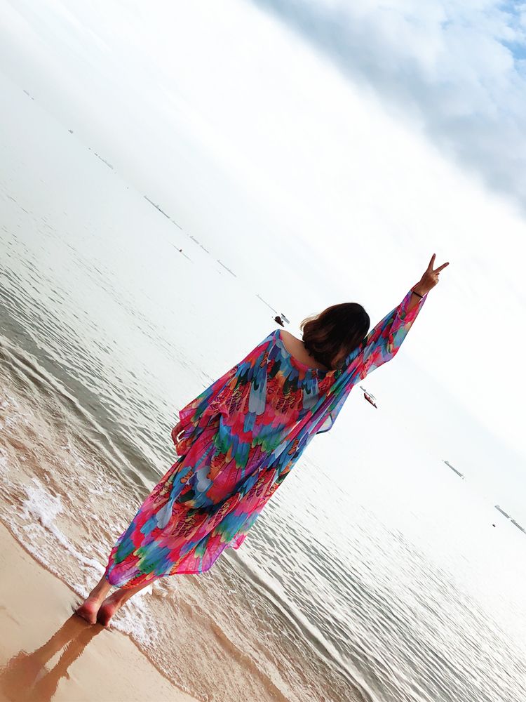 Robe de plage longue, cache-maillot, cardigan, coupe ajustée, vêtements de protection solaire, maillot de bain, chemisier, jupe portefeuille_voghion.com