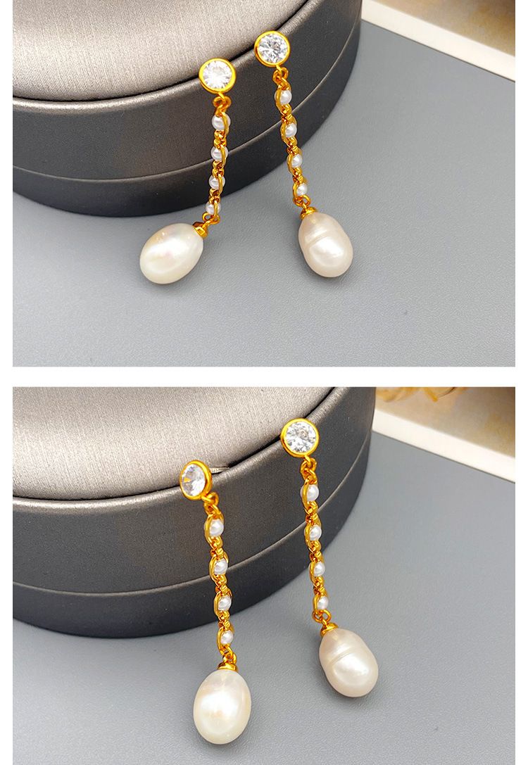 Französisch elegante lange quaste Barock süßwasser perle modische personalisierte temperament, ohrringe, und ohr zubehör_voghion.com