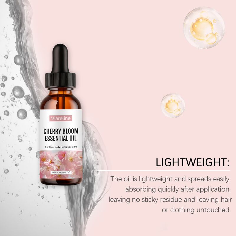 Viareline Multifunktionales Sakura-Nährendes, befeuchtendes, feuchtigkeitsspendendes ätherisches Massageöl für die Haut_voghion.com