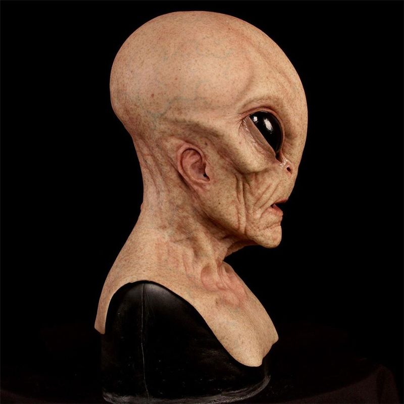 Halloween onafhankelijke station explosie buitenaards masker hoofddeksel horror masker UFO ruimte rekwisieten perifere_voghion.com