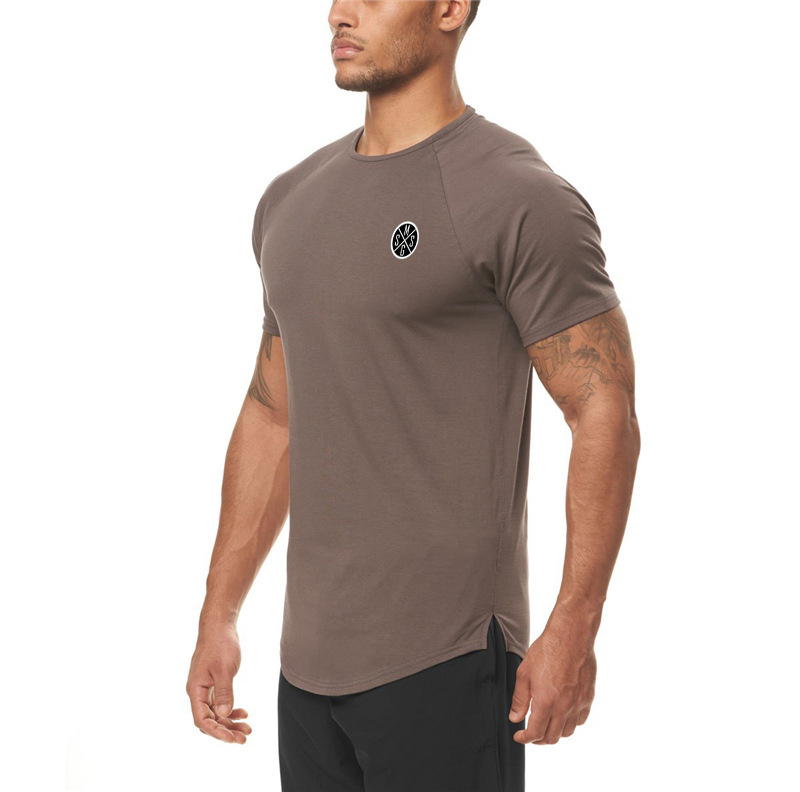 Men's sports tights basketball running top elastic T-shirt_voghion.com