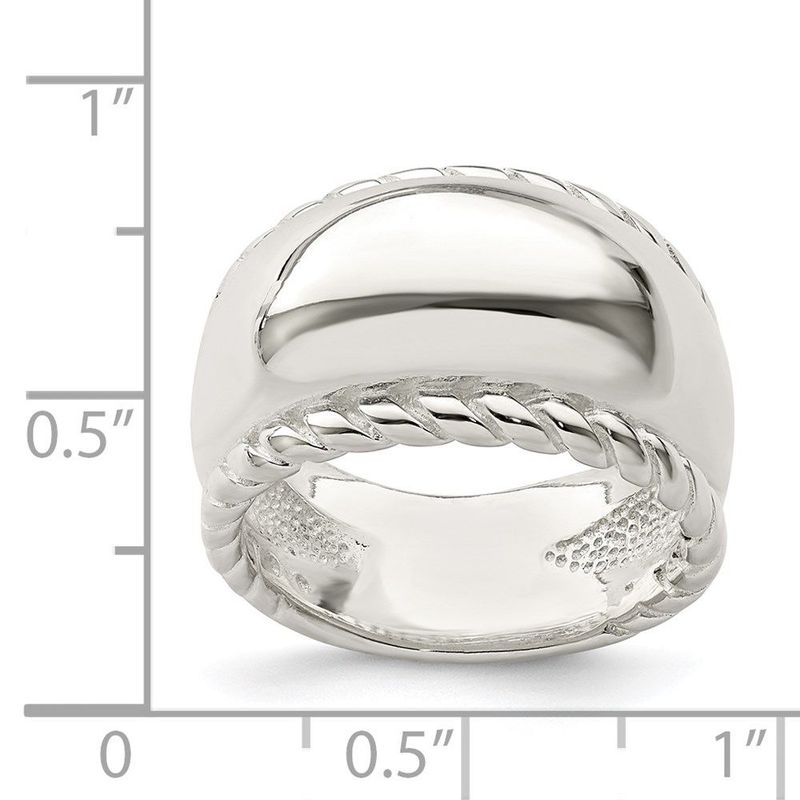 Sterling Silver Twisted Dome Stacked Ring_voghion.com