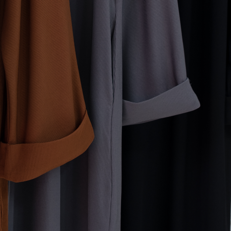 Abito da donna alla moda per tutti i giorni, tinta unita_voghion.com