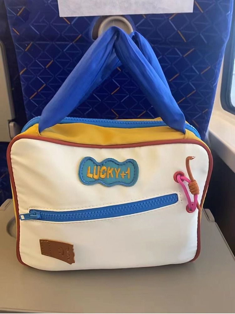 Make-up-Tasche in Blockfarben – Kosmetik-Organizer mit großem Fassungsvermögen (Reise-Kulturtasche, wasserabweisend, mehrere Taschen, süß und stylisch, Pink/Blau/Violett)_voghion.com