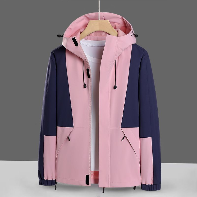 Giacca da alpinismo per coppie all'aperto, con cappuccio staccabile, antivento e impermeabile, per adolescenti_voghion.com