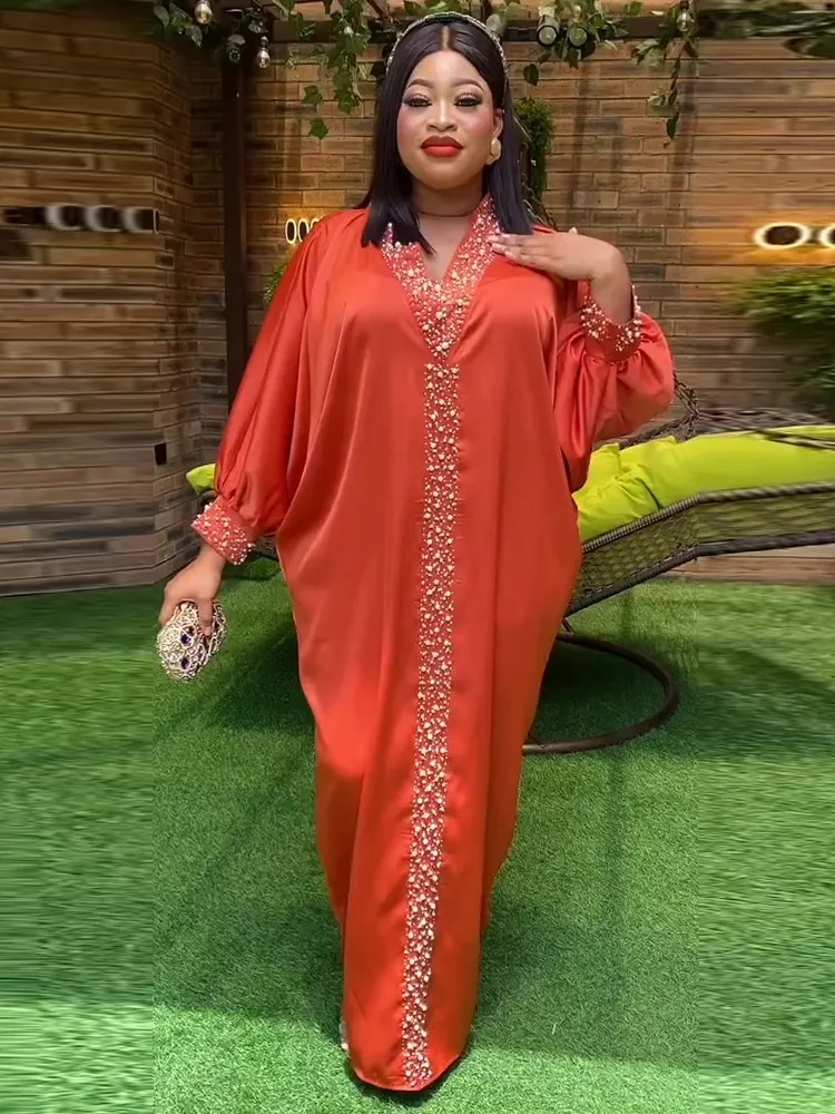 Weiße Kleider für Frauen Dubai Afrikanische Abayas Kaftane Langarm Partykleid Türkei Wedd Boubou Ankara Robe_voghion.com